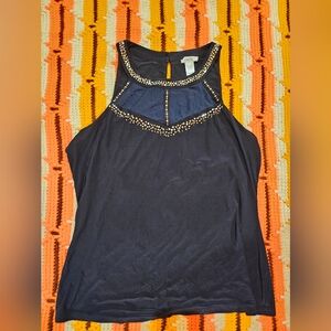 Cache Studded Blouse Sz Large